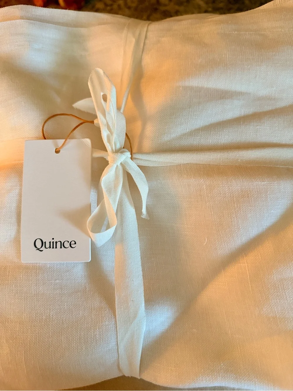 Quince White European Linen Semi-Sheer Curtain Panels 2 sets (4 panels)